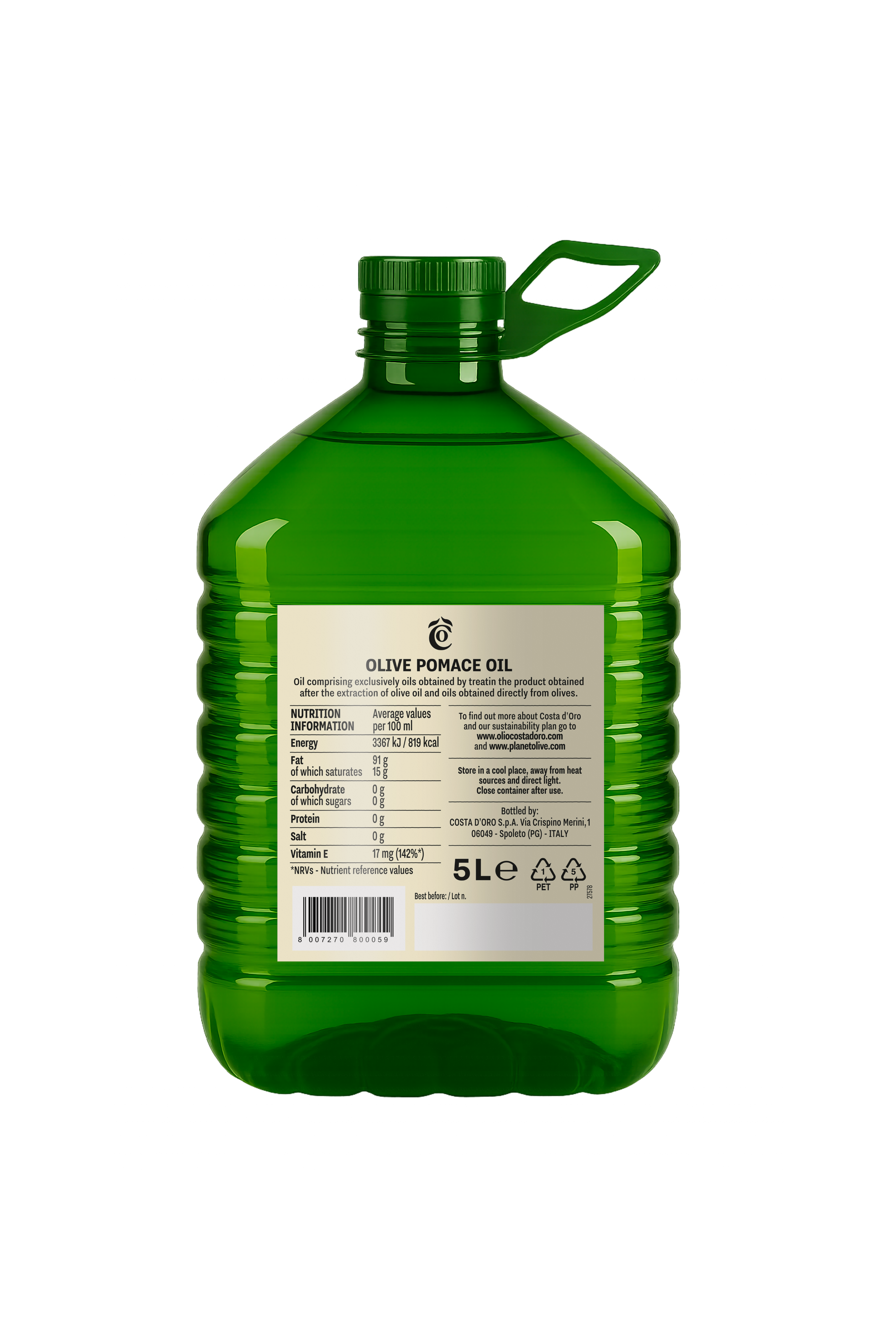 COSTA D'ORO RAFINISANO ULJE KOMINE MASLINE 5L