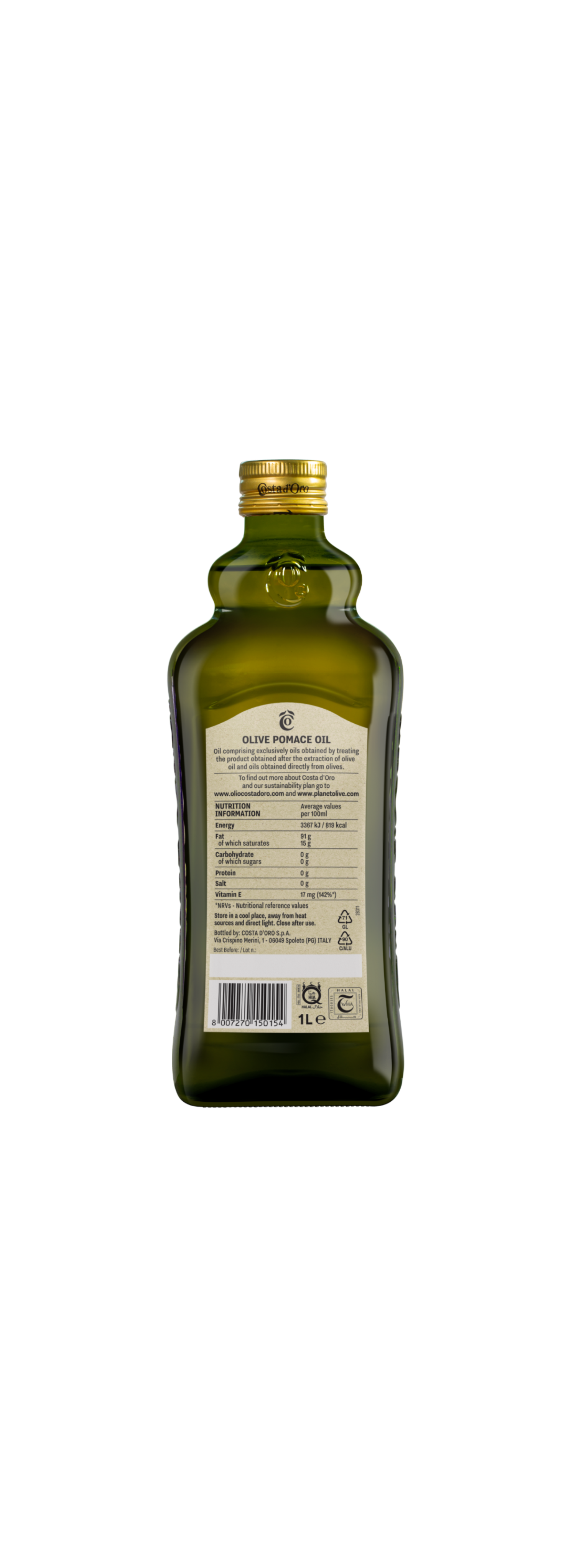 COSTA D'ORO RAFINISANO ULJE KOMINE MASLINE 1L