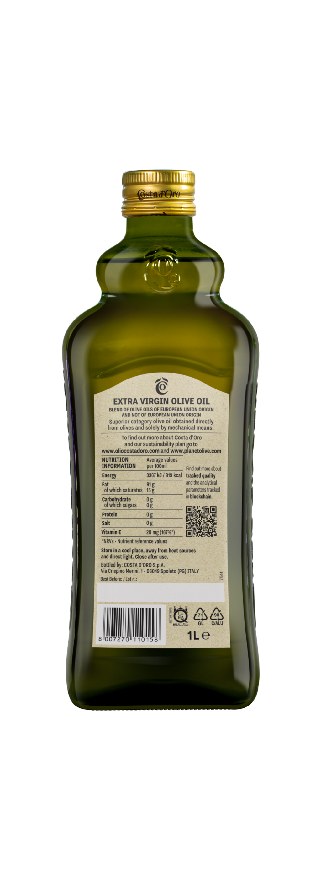 COSTA D'ORO EKSTRA DEVIČANSKO MASLINOVO ULJE 1L