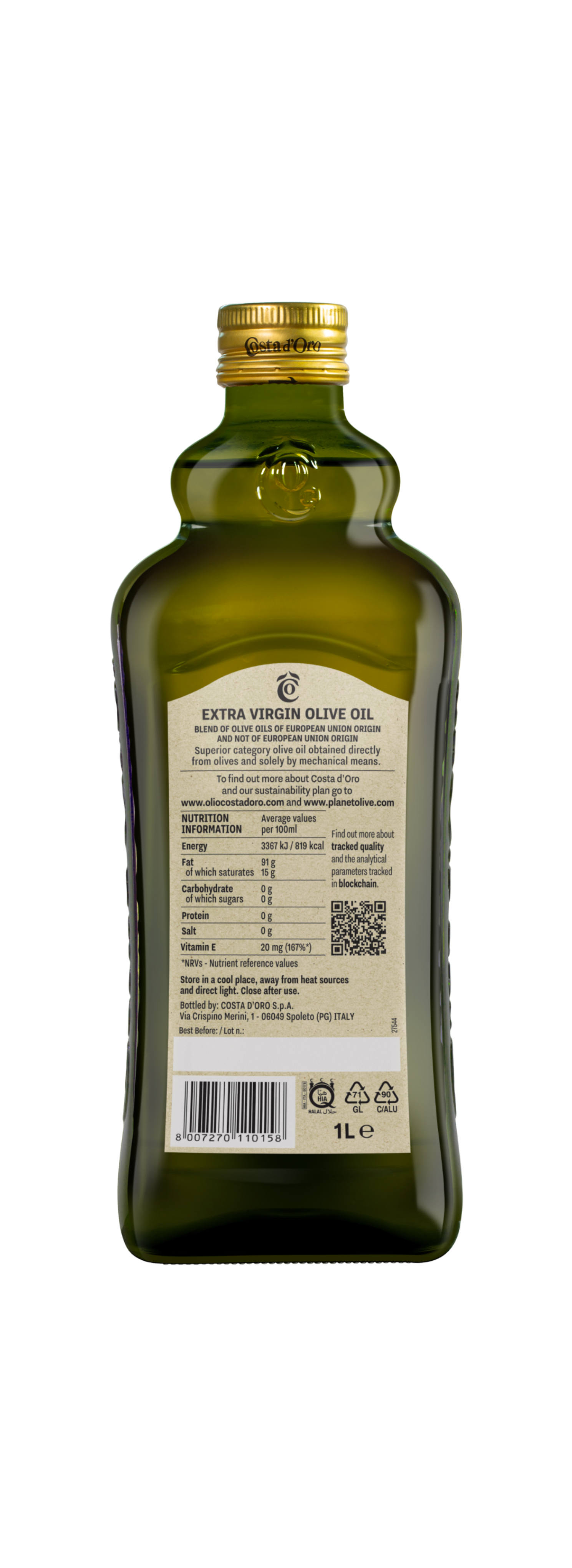 COSTA D'ORO EKSTRA DEVIČANSKO MASLINOVO ULJE 1L