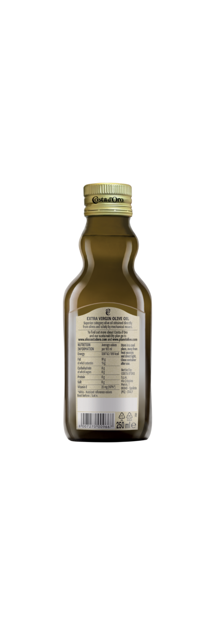 COSTA D'ORO EKSTRA DEVIČANSKO MASLINOVO ULJE 250ml